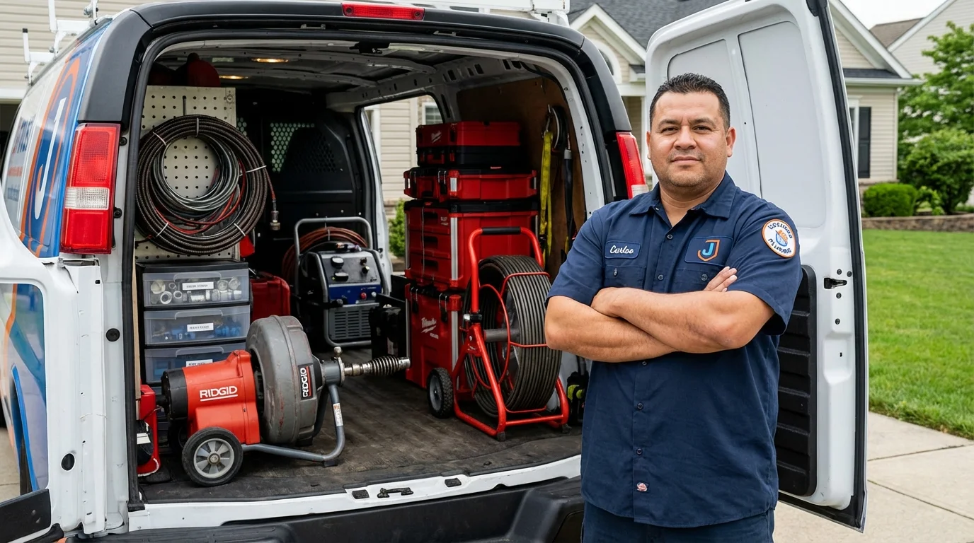 Professional drain cleaning equipment and Johns Plumbing LLC plumber in Yauco